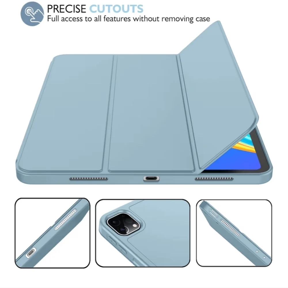 Imeet Ipad Pro 11 Inch Case 2021 (3rd Gen) With Pencil Holder / Light Blue